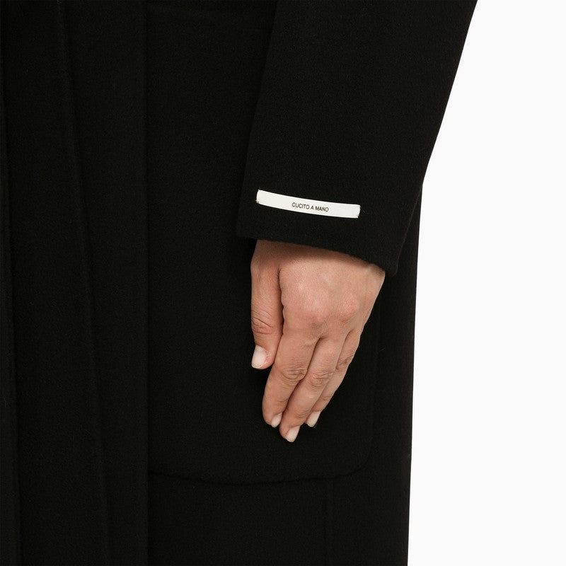 Black wool long coat