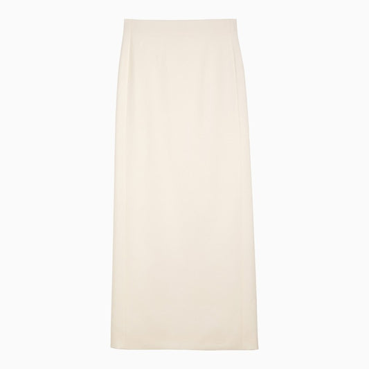 White long skirt with slit