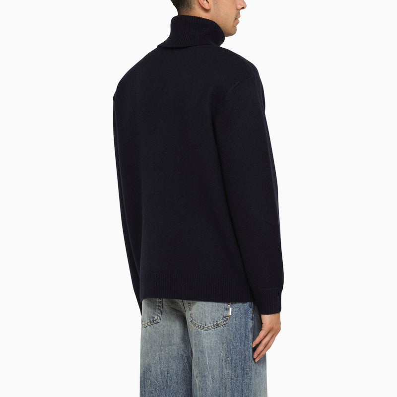 Dark navy turtleneck sweater