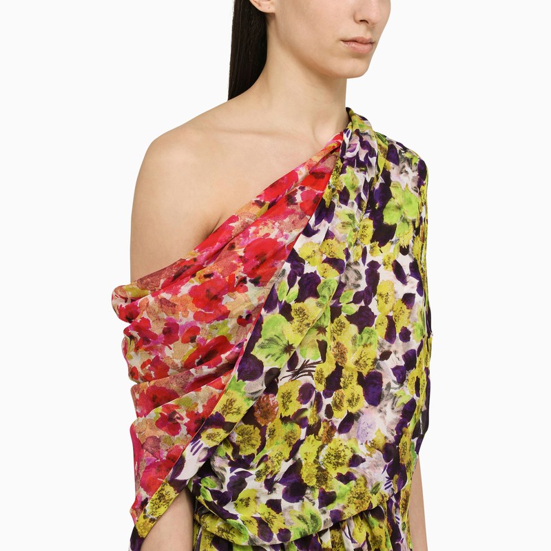 Multicoloured printed tunic dress