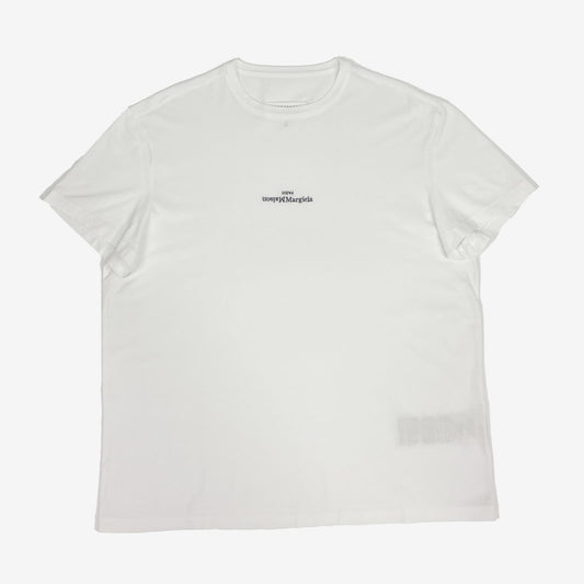 UPSIDE DOWN ロゴプリント Tシャツ｜ ホワイト