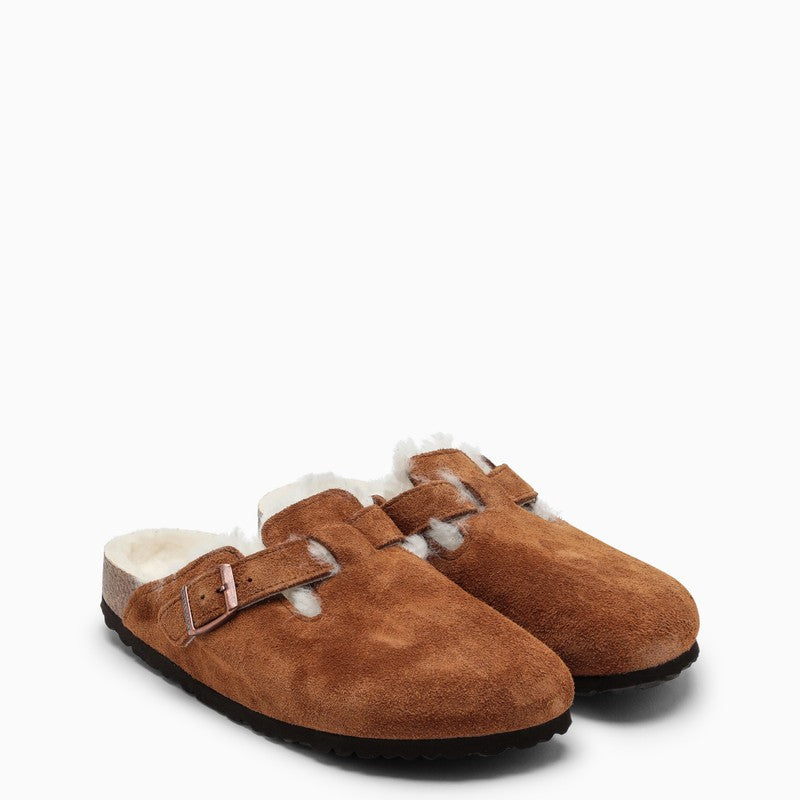 Boston tan-coloured leather sandals