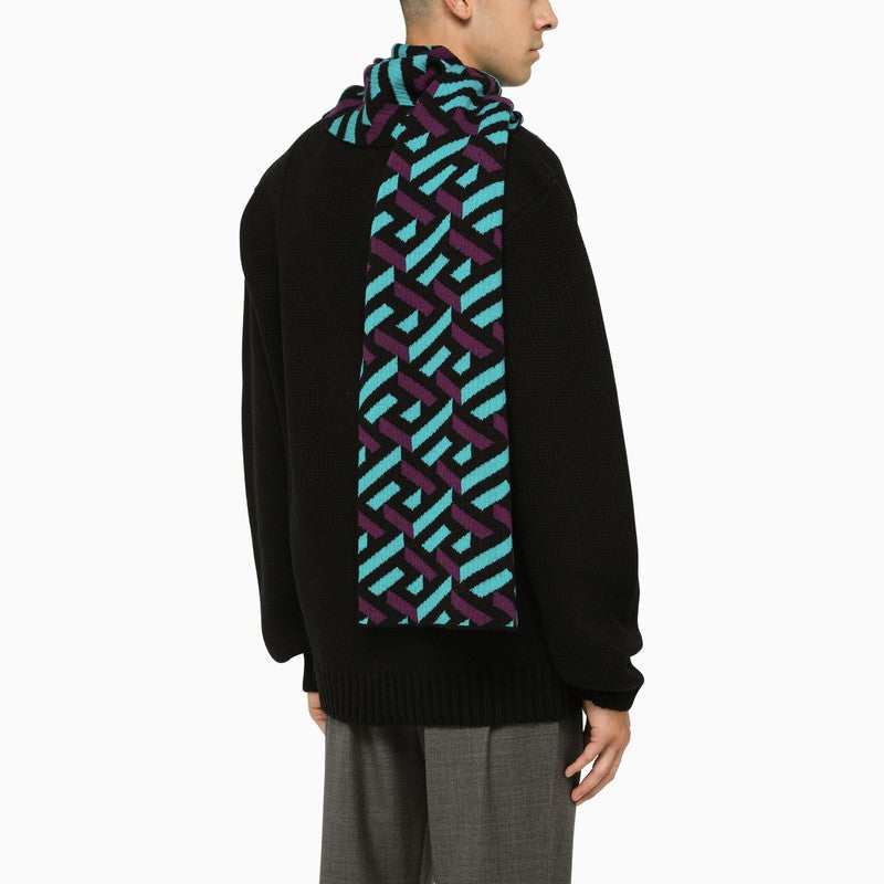 La Greca multi-coloured wool scarf