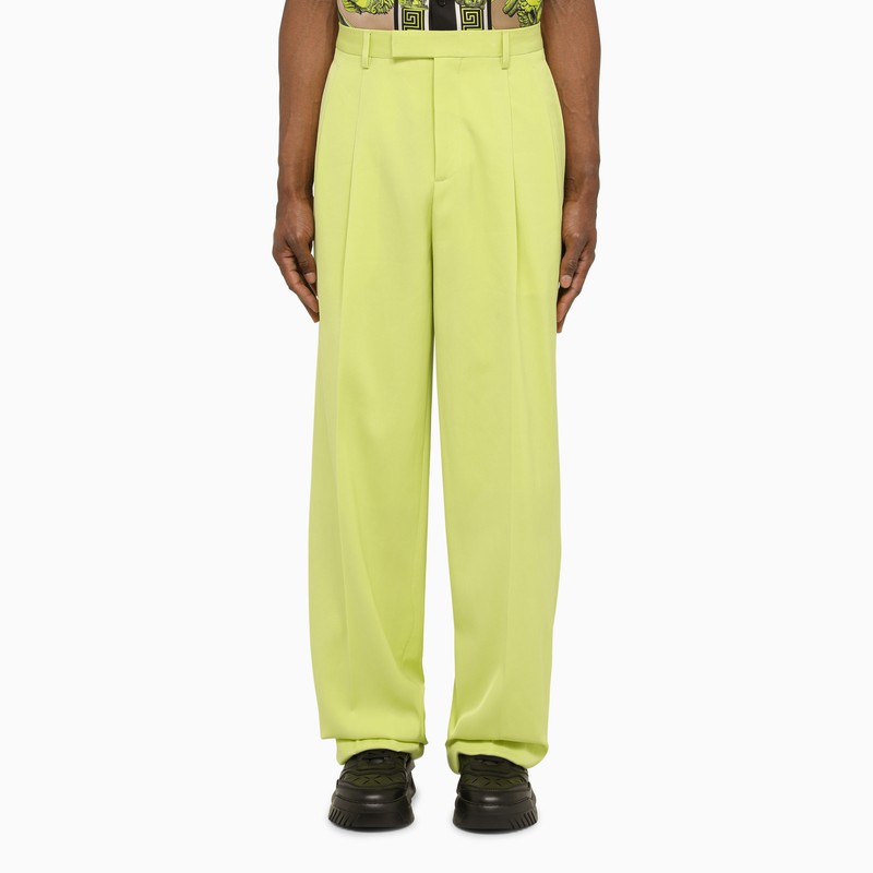 Lime green regular trousers
