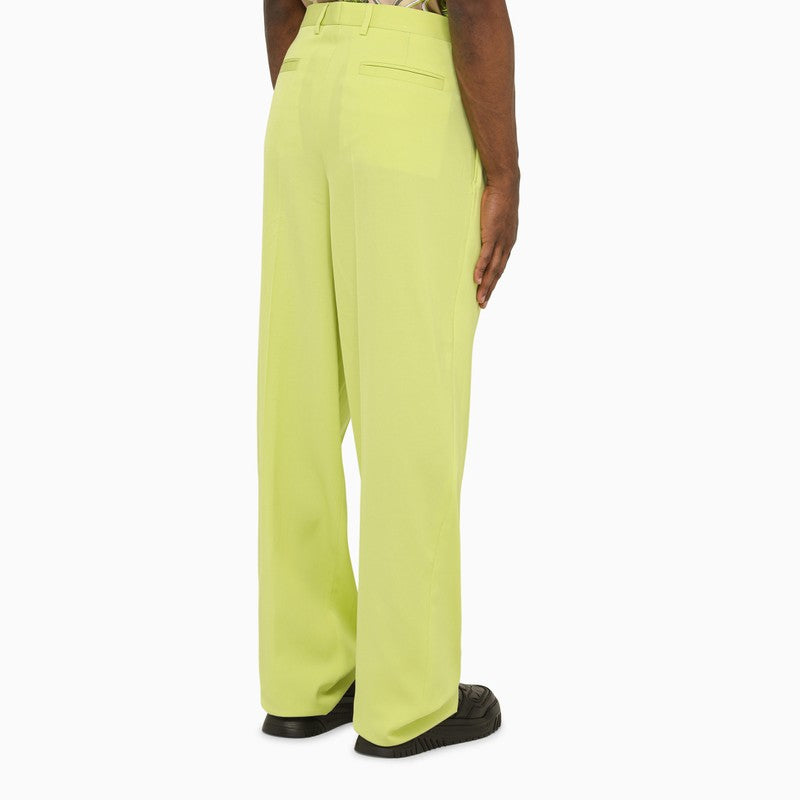 Lime green regular trousers