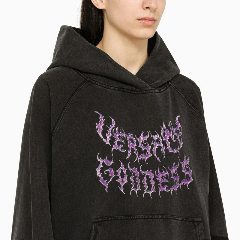 Versace Goddess black oversize hoodie