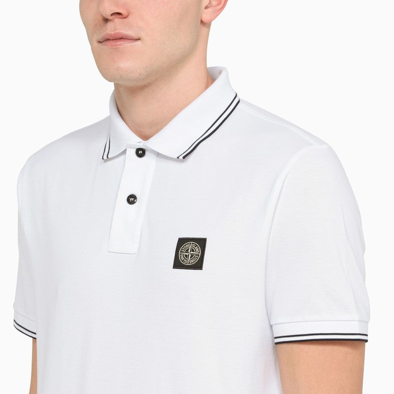 White logo-patch polo