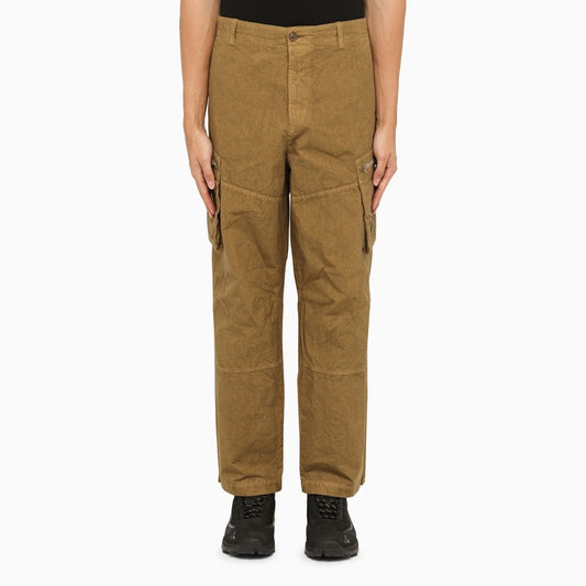 [FW팬츠]Wide cumin-coloured cargo trousers