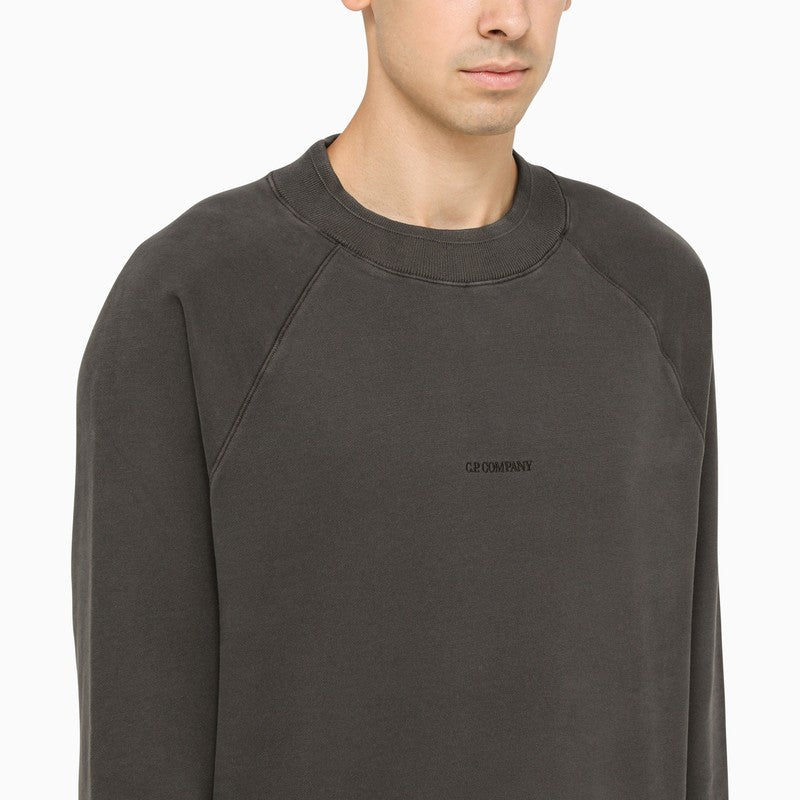 Grey crew neck sweatshirt with logo