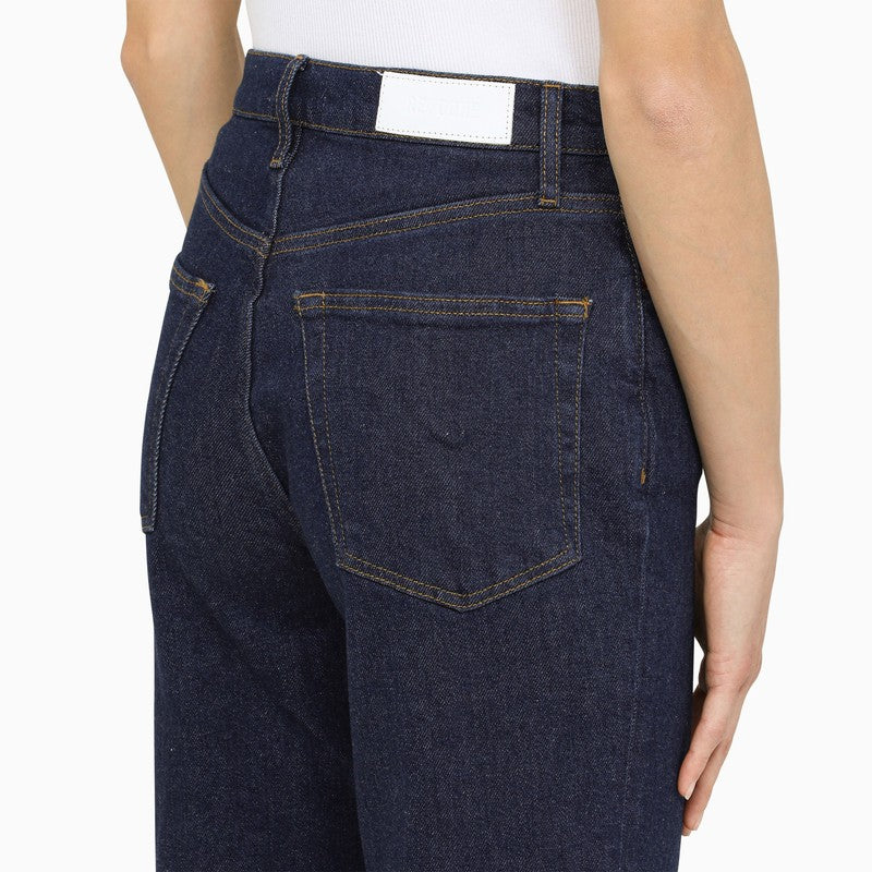 Dark blue flaired jeans