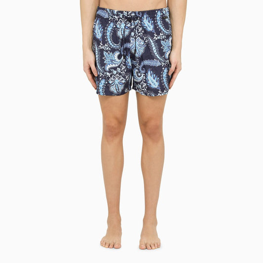 Blue nylon swim shorts