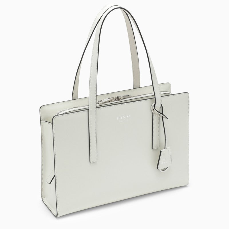 Re-Edition 1995 medium bag in white brushed leather