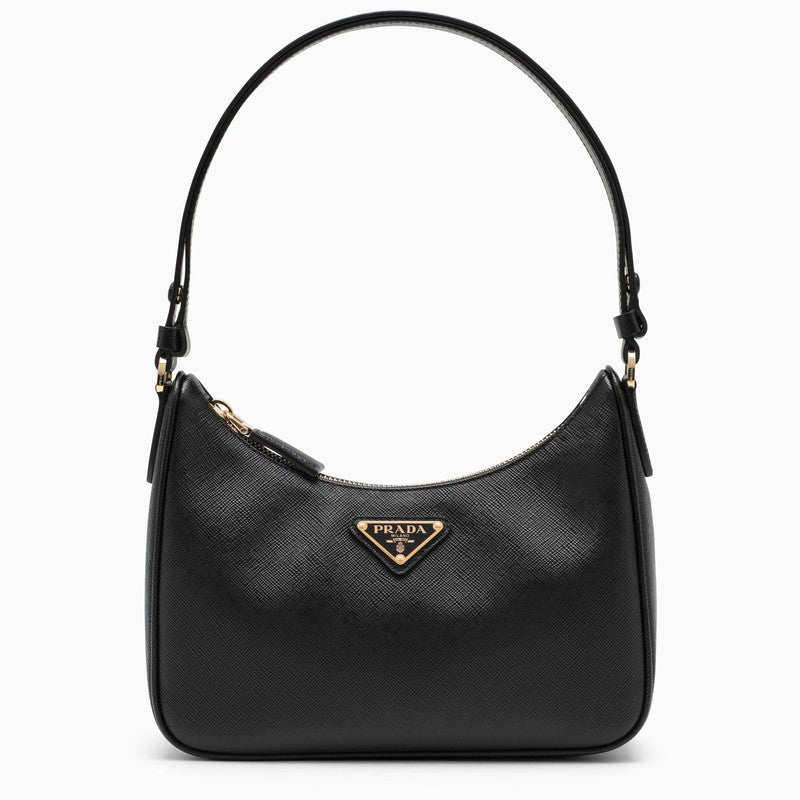 Black Saffiano leather shoulder bag
