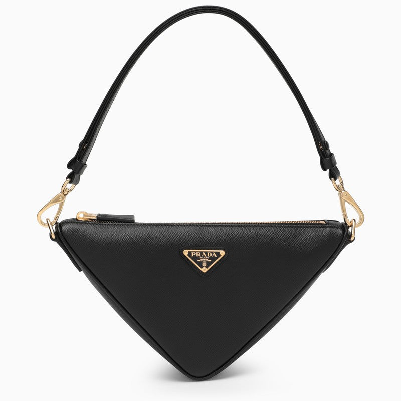 Prada Triangle black leather bag
