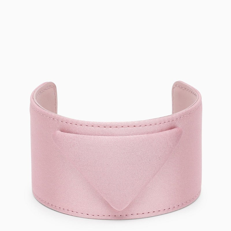 Pink satin bracelet