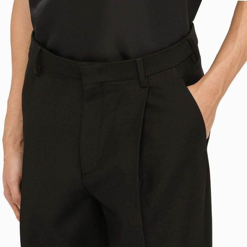 Black Crepe Couture regular pants