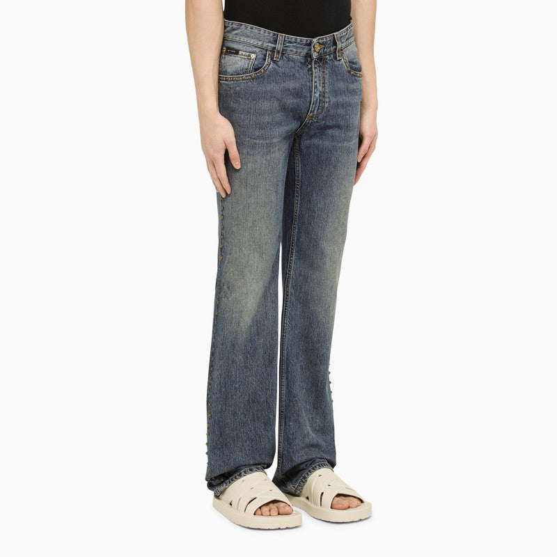 Blue cotton regular jeans