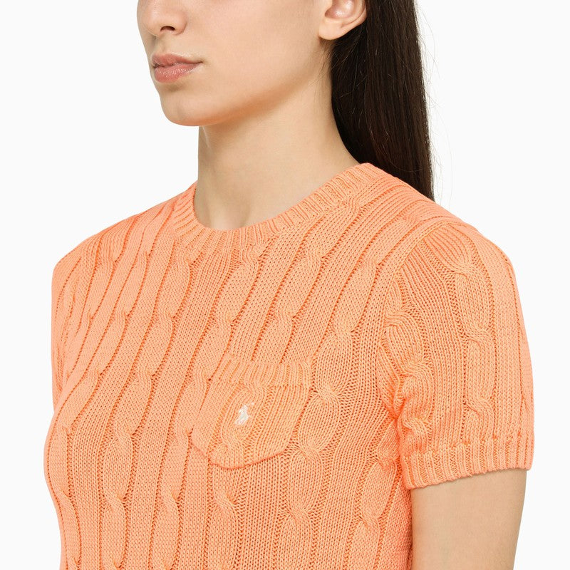Orange top in knit