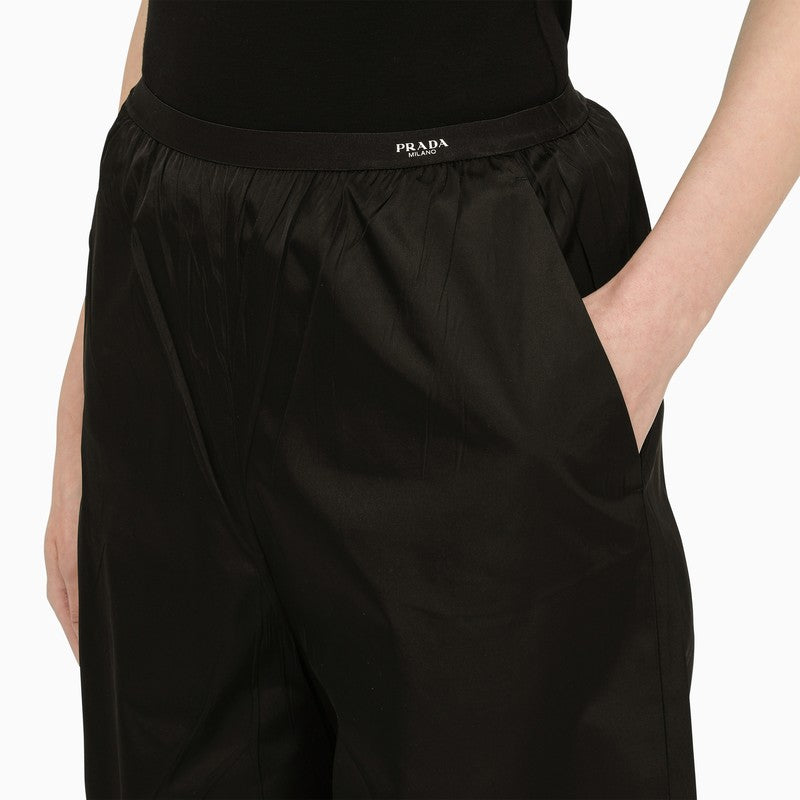 Black Re-Nylon trousers