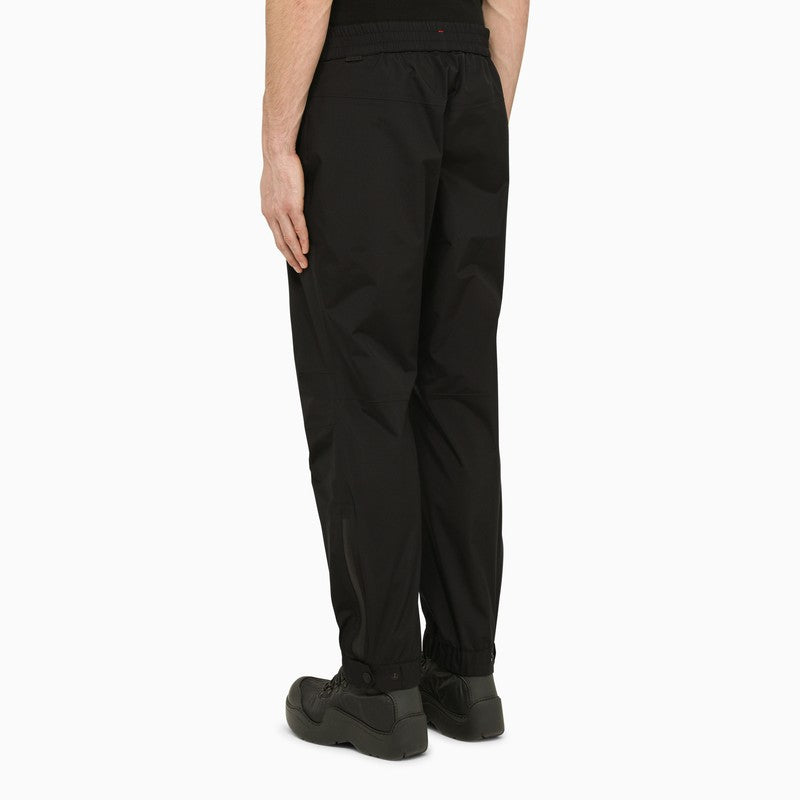 Black nylon jogging trousers