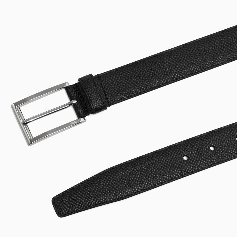 Black Saffiano belt