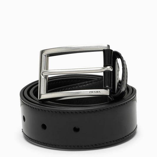 Classic black leather belt