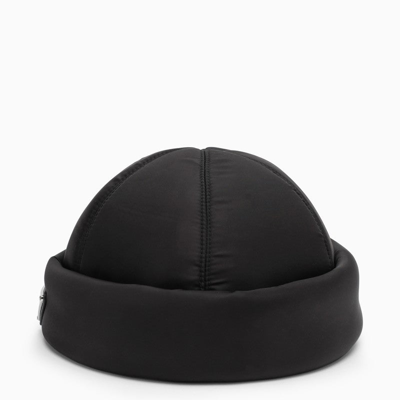 Black nylon hat