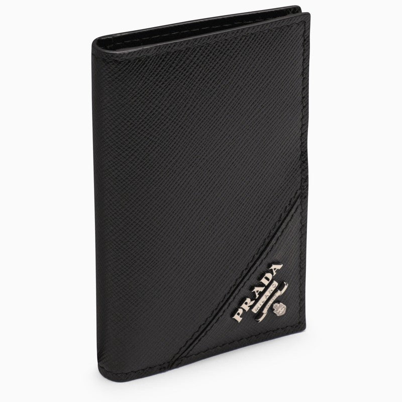 Black leather credit card holder