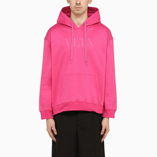 Pink PP VLTN sweatshirt in stretch cotton