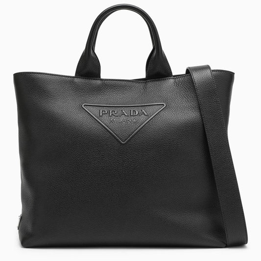Black leather tote bag 2VG109OOO2BBE/M_PRADA-F0002
