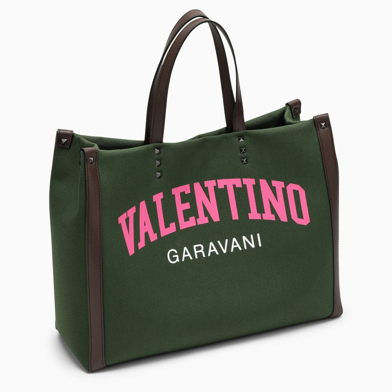 Green shopping bag with logo