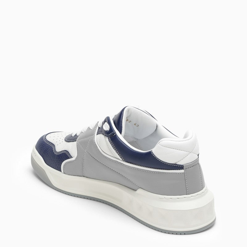 White/grey/blue One Stud sneakers