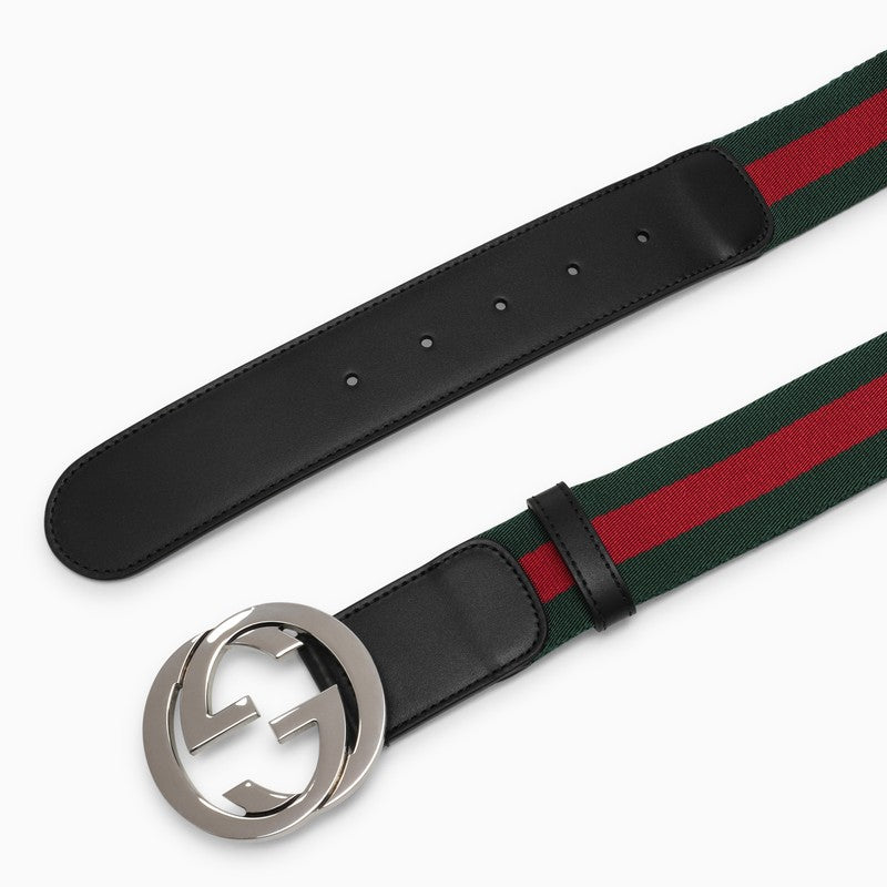 Black belt with green/red web