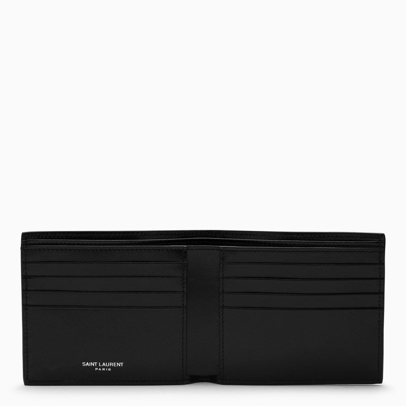 Black leather bi-fold wallet