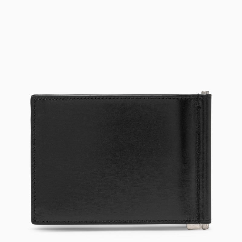 Horizontal black leather wallet