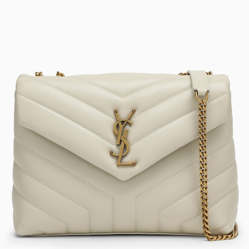 White/gold small Loulou bag