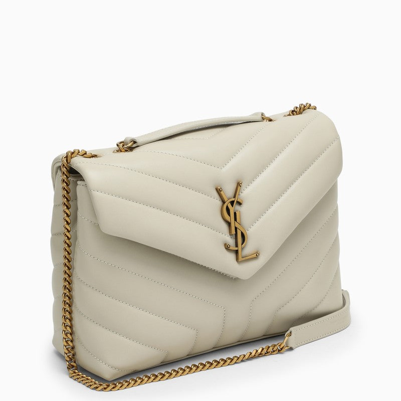 White/gold small Loulou bag
