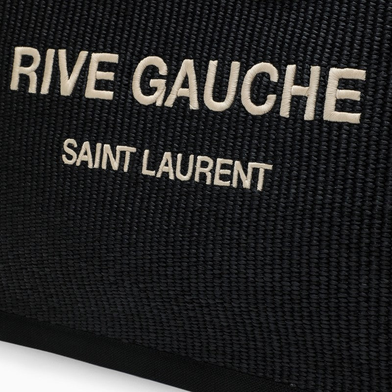 Rive Gauche black canvas tote bag