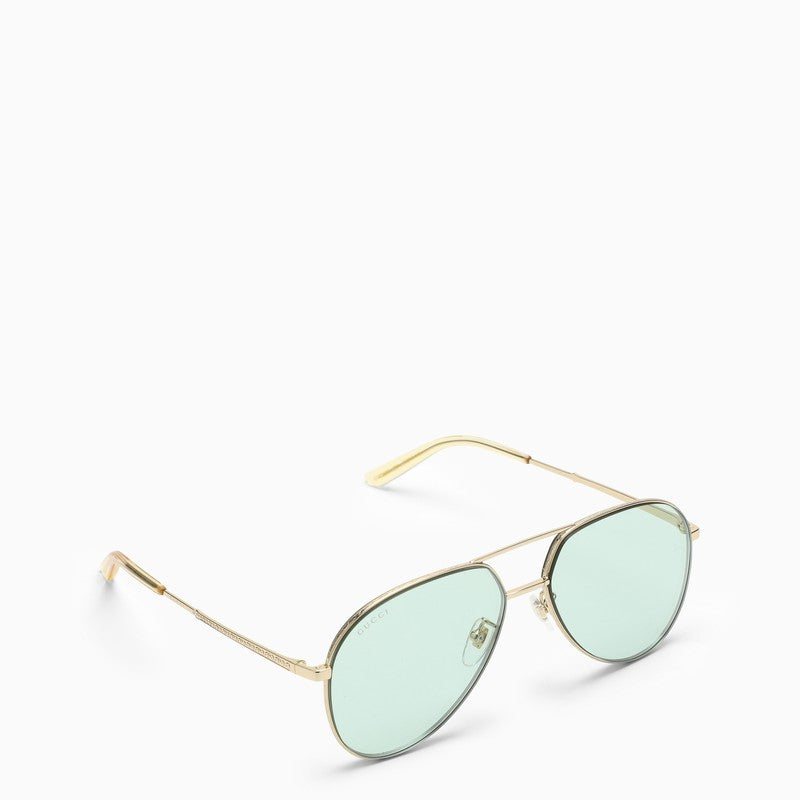 Aviator green sunglasses
