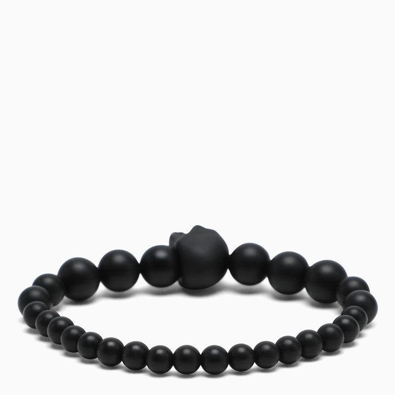 Black skull and pearl bracelet