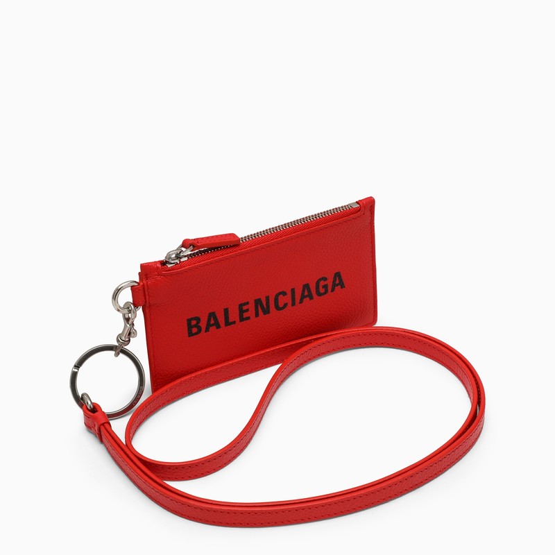 Red card holder with logo print