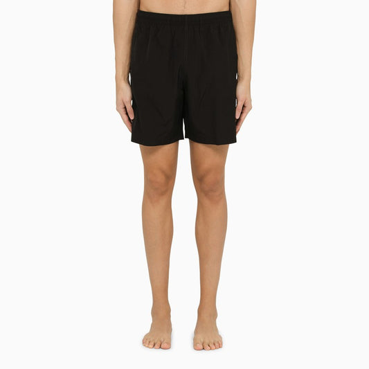 Black logoed swim shorts