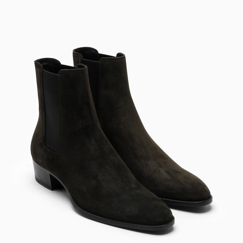 Wyatt ankle boots in brown suede leather