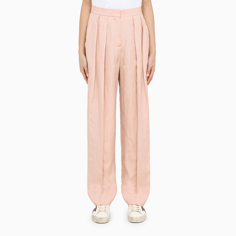 Pink wide trousers