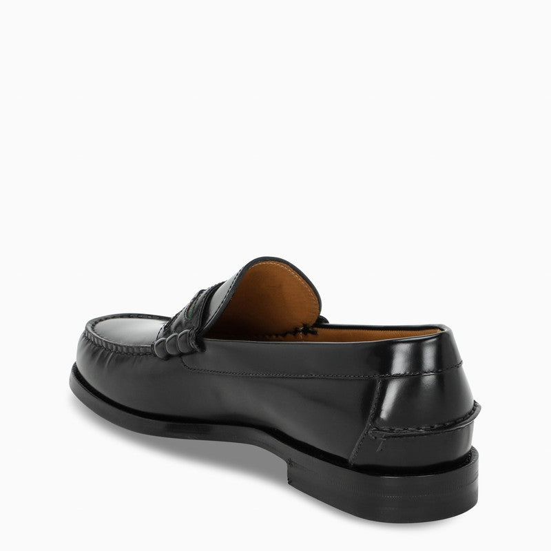 Black leather GG loafer