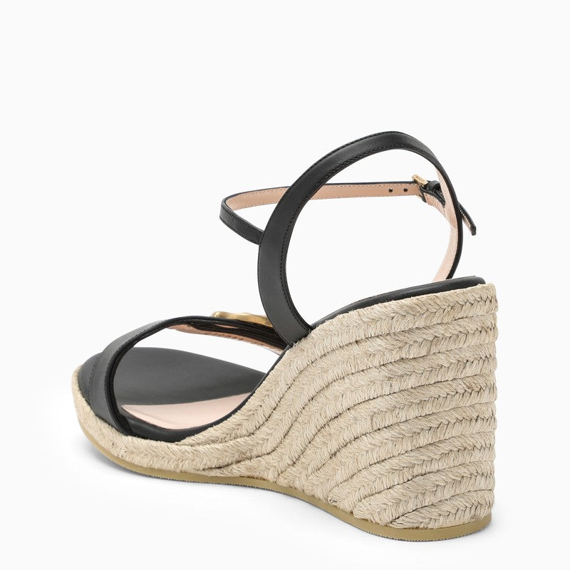 Leather and rope espadrilles