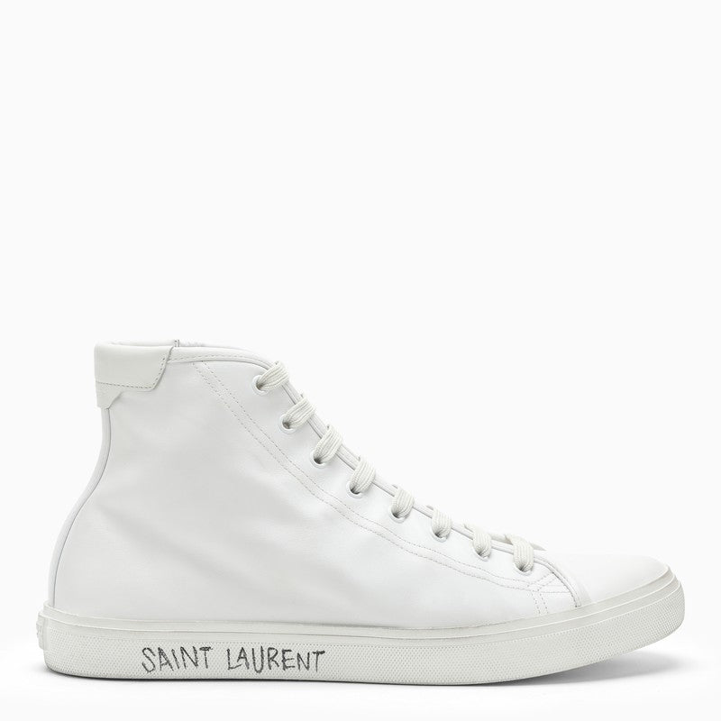 Malibu high-top sneakers in white leather