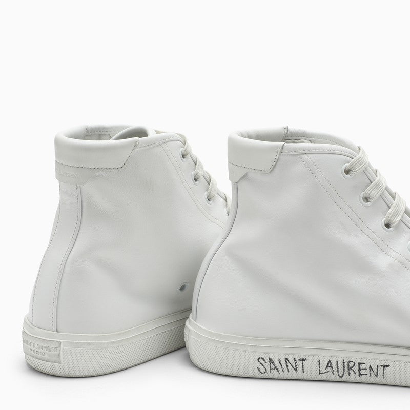 Malibu high-top sneakers in white leather