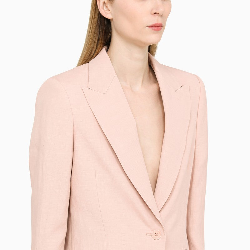 Pink single-breasted jacket