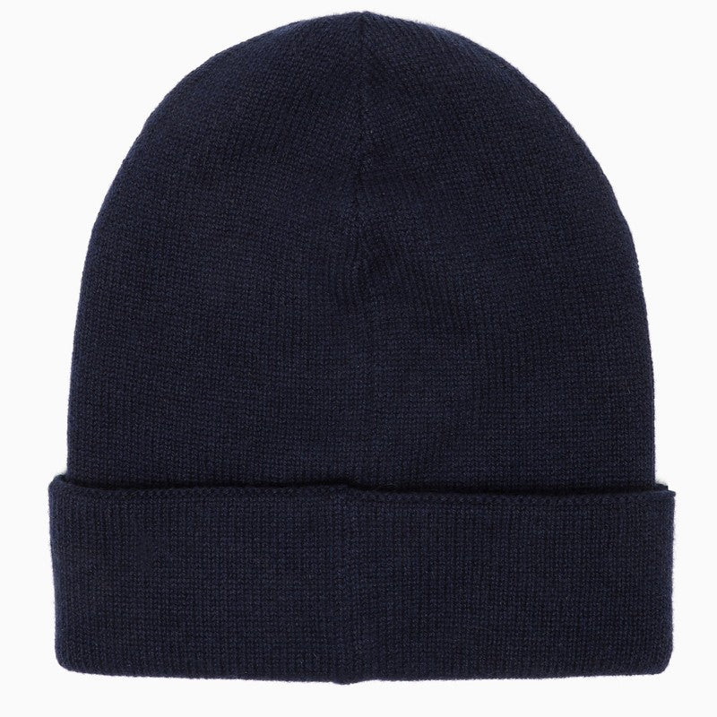 Navy cashmere knit hat